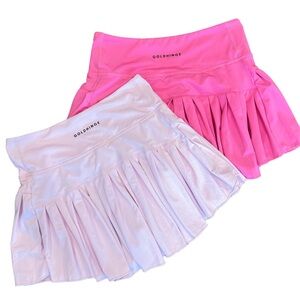 Goldhinge Women's Mini Skirt Bundle - Hot Pink & Light Pink
